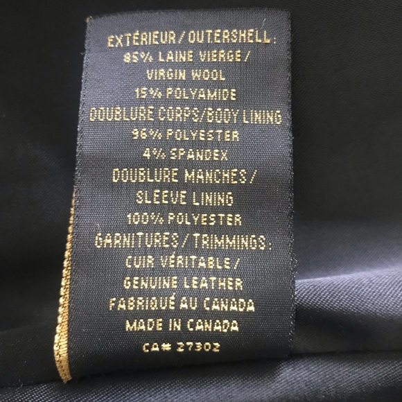 Black Mackage wool coat with leather belt and trims - Picture 4 of 5